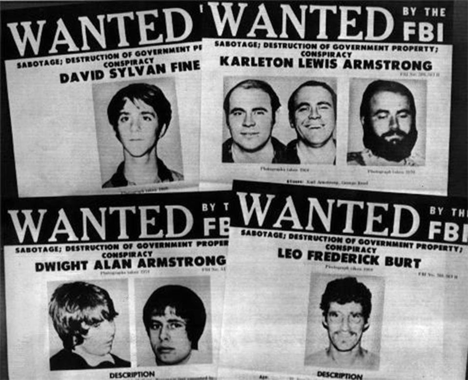 Sterling Hall bombing suspects - wanted poster